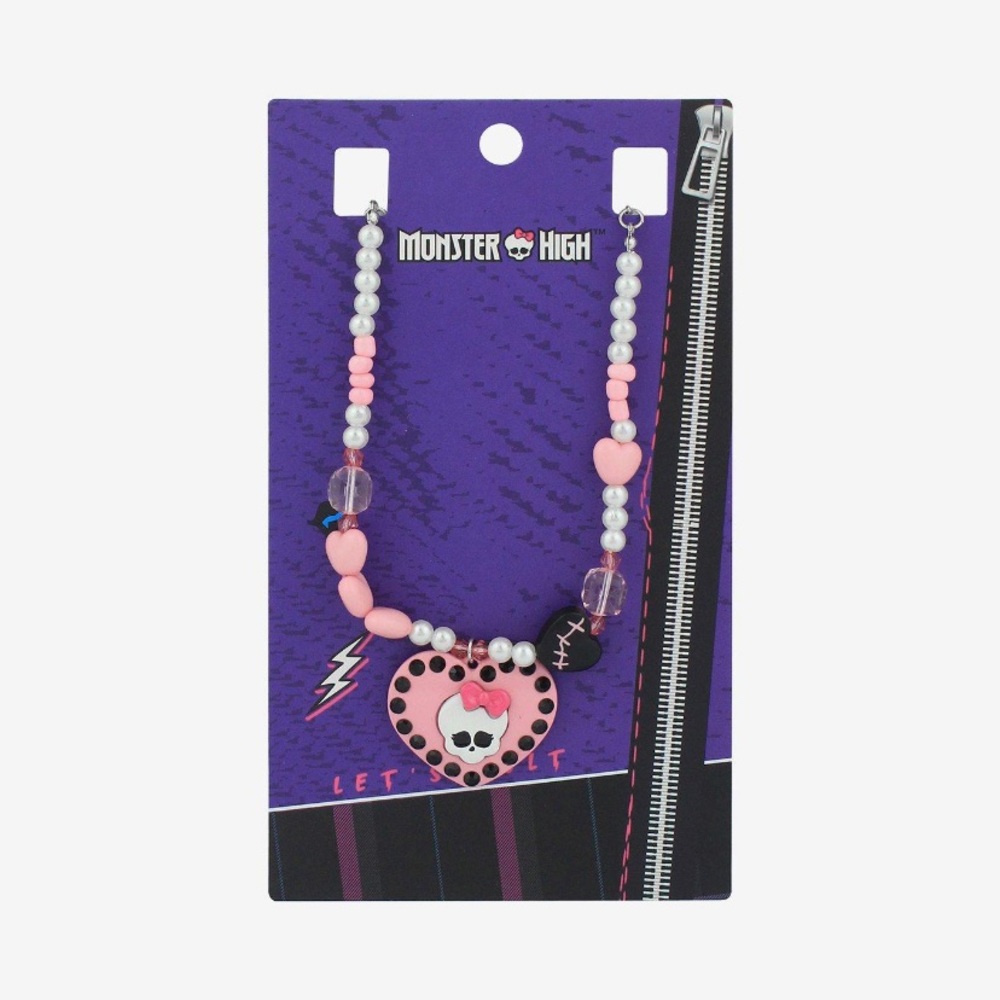 Monster High Skullette Beaded Necklack Hot Topic Draculaura‎